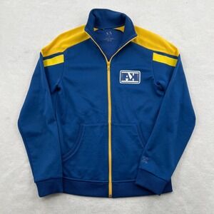 Armani Exchange Men's Full Zip Blue Track Jacket Pockets Logo Size Small
